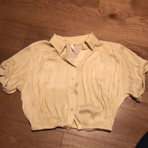 Never Worn Silk Yellow Shirt